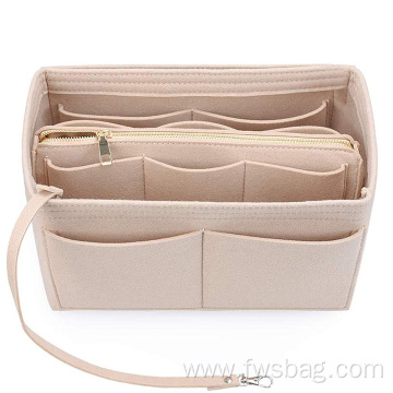 Felt tote bags women pouch custom cosmetic bag 2022 new factory wholesale multi-functional travel felt bag organizer